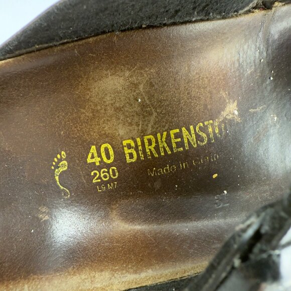 BIRKENSTOCK Arizona Birko-Flor Black Two-Strap Sandals *Flaws* EU 40 US 9 L9 M7 - Picture 7 of 11